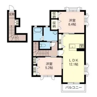 ヴィアソーレII【2階】の間取り