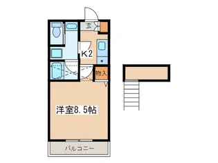 STUDIO FLAT K【2階】の間取り