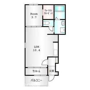 群馬県前橋市荒牧町1【アパート】の間取り