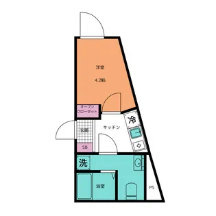 メゾンド町屋【1階】の間取り