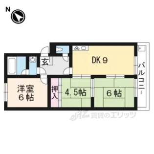 メゾンド・シスクルール【2階】の間取り
