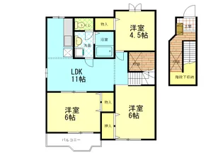 ソレイユ・ルヴァン B棟【2階】の間取り