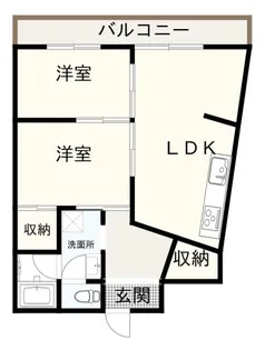和歌山県和歌山市杭ノ瀬【マンション】の間取り