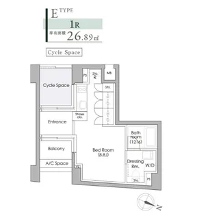 プライムガーデン駒沢大学【7階】の間取り
