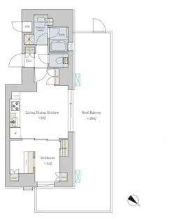 Brillia ist 白金高輪【10階】の間取り