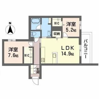 シャーメゾン舞子【2階】の間取り