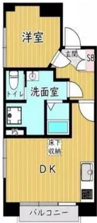 1DKの間取り画像