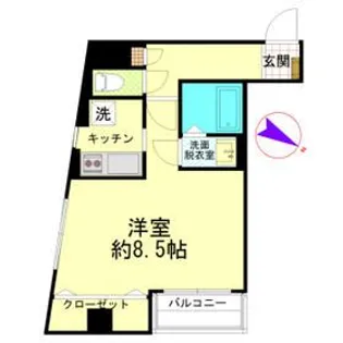 コスモポリタン【3階】の間取り