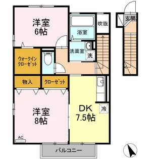 リビングタウン飯田 F棟【2階】の間取り