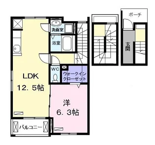 1LDKの間取り画像
