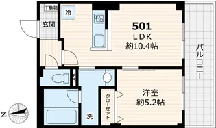 セル エット ルミエール【5階】の間取り