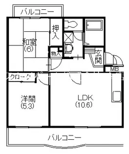 メディオ初生弐番館【4階】の間取り
