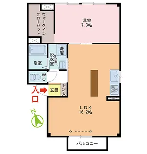 イースト・カーサ 1st【1階】の間取り