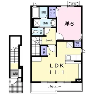 アンソレイエ【2階】の間取り