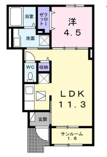 パークサイド【1階】の間取り