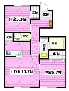 エルメゾン原田【1階】の間取り