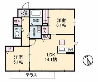 ポートタウン B棟【1階】の間取り