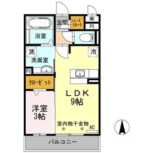 愛知県名古屋市熱田区八番2【アパート】の間取り