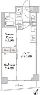 ルミーク文京千石【4階】の間取り