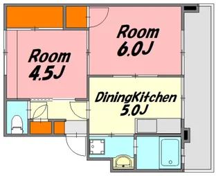 広島県広島市西区南観音7【マンション】の間取り