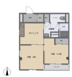 イーストピア【3階】の間取り