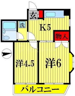 山本ハイツ【2階】の間取り