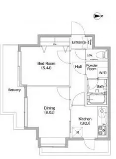 レジデンス三軒茶屋スクエア【3階】の間取り