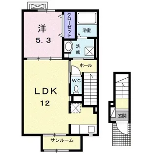 ル ソレイユ【2階】の間取り