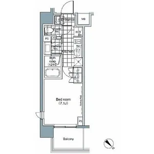 パークハビオ赤坂【3階】の間取り