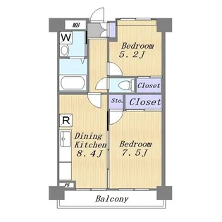グランシャリオ西谷【1階】の間取り