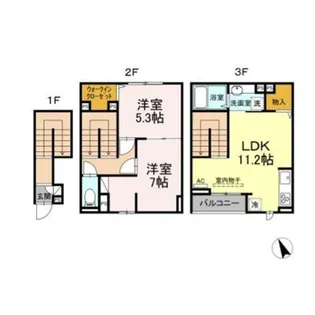 アナシエ田園調布【2階】の間取り