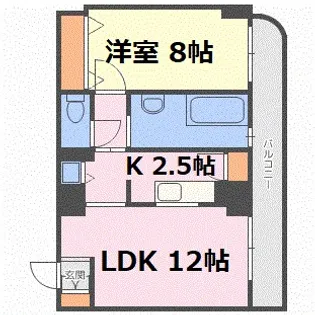 AMSTOWER南6条【11階】の間取り