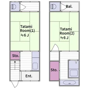大阪府大阪市港区三先2【一戸建】の間取り