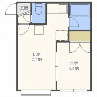 プライムハウス宮の森【3階】の間取り