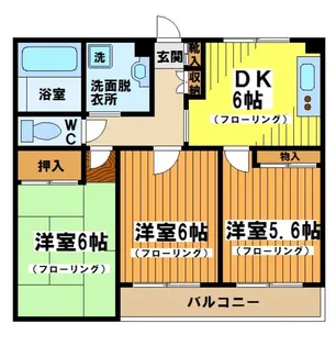 メイングリーン小川【2階】の間取り