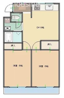 パークハイツヤマキ【4階】の間取り