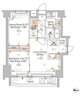 HY s MINOWA II【6階】の間取り