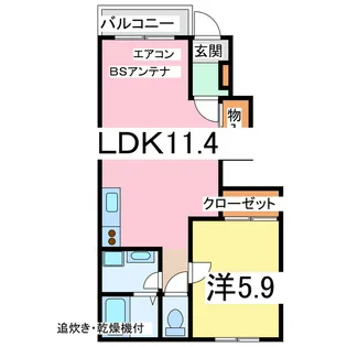 シャンルシオール【1階】の間取り