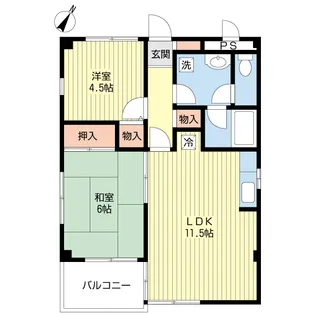 プリメーラ習志野【2階】の間取り