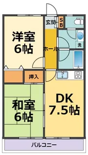 ヴィラ若草I【2階】の間取り
