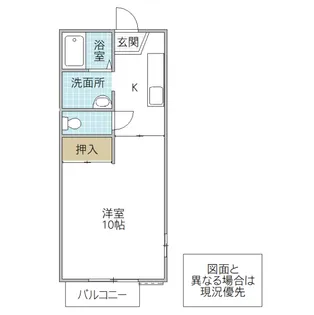 ヴィルヌーブ D棟【2階】の間取り