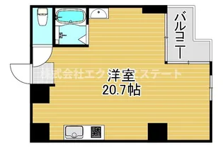 ルミエール四ツ橋【1階】の間取り