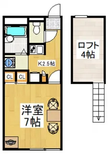 レオパレスカンタービレ【1階】の間取り
