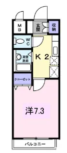 シャンテ吉塚【2階】の間取り