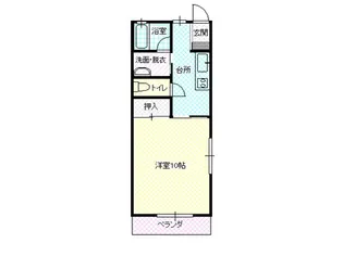 コーポニュースター【1階】の間取り