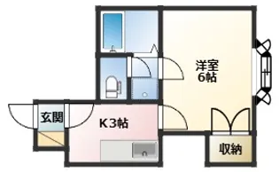 メゾンカレッジ【1階】の間取り