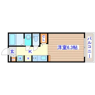 G-CREST土樋【2階】の間取り