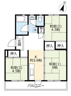UR善行【4階】の間取り