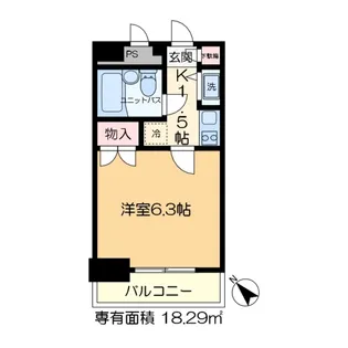 ワコーレ四ツ木【1階】の間取り