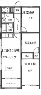 ローズマンション成城【3階】の間取り